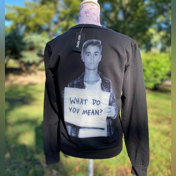 Justin Bieber what do you mean graphic crewneck sweatshirt - Picture 9 of 10